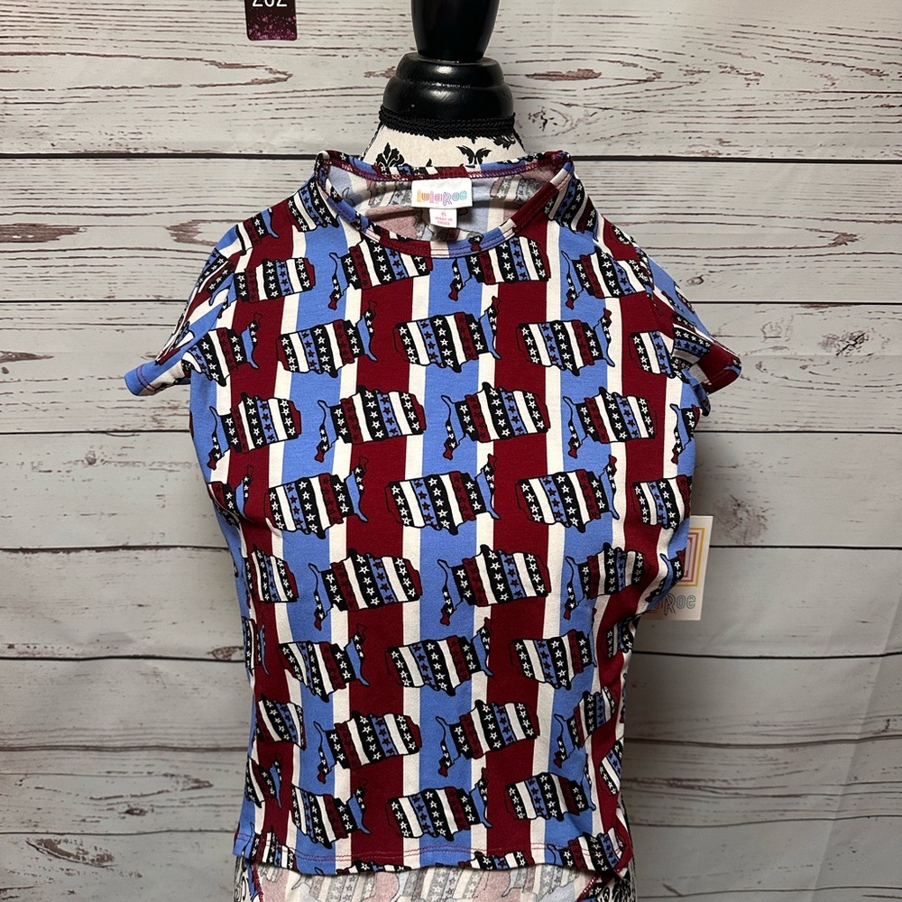 LuLaRoe Patriotic Stars and Stripes Top - Gracie